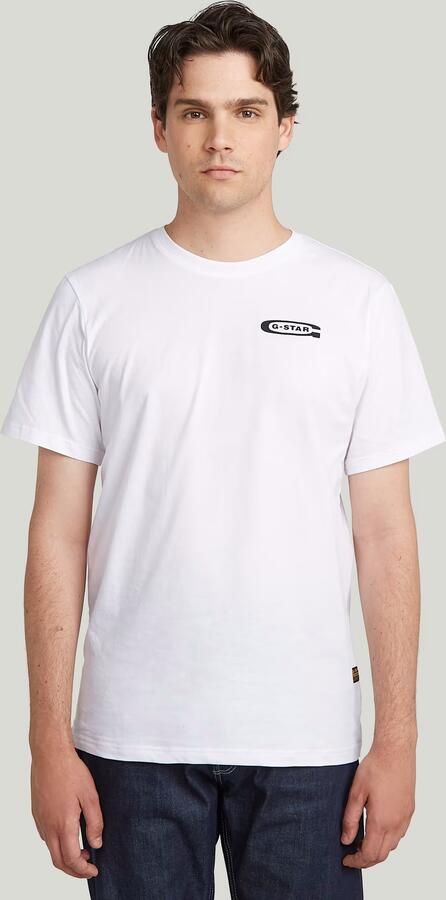 G-Star RAW Old Skool Slim T-Shirt Wit Heren - Foto 7