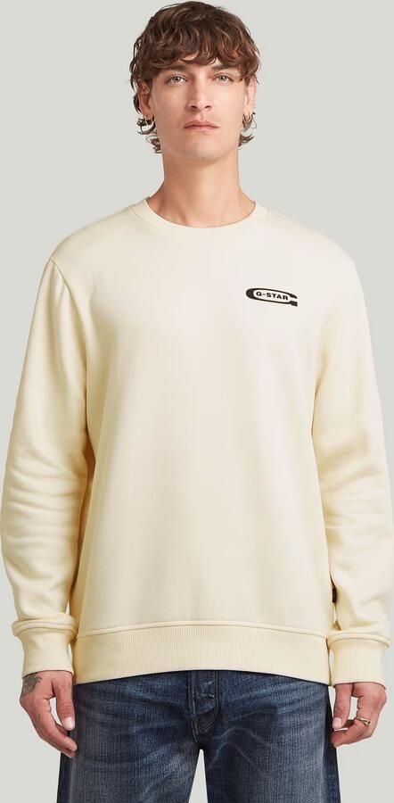 G-Star RAW Old Skool Sweater Beige Heren - Foto 7