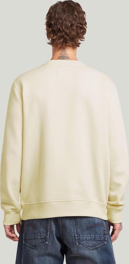 G-Star RAW Old Skool Sweater Beige Heren - Foto 4