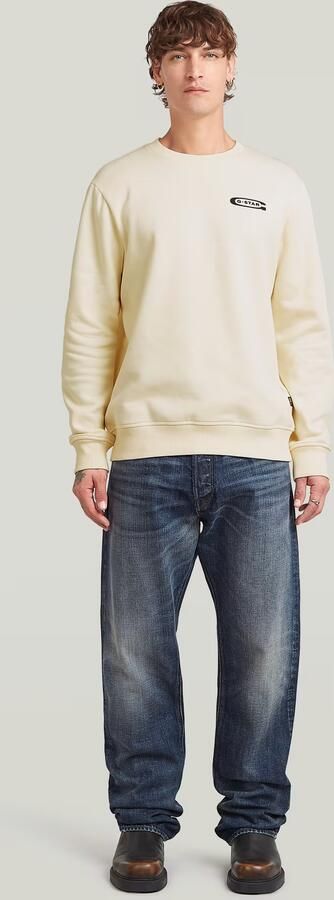 G-Star RAW Old Skool Sweater Beige Heren - Foto 5