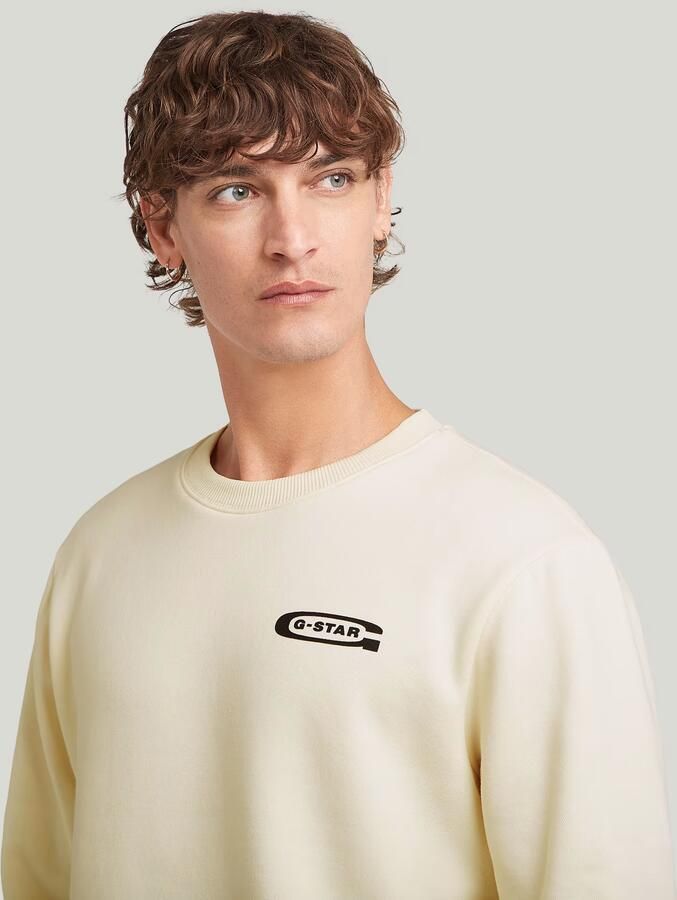 G-Star RAW Old Skool Sweater Beige Heren - Foto 3