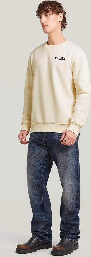 G-Star RAW Old Skool Sweater Beige Heren - Foto 6
