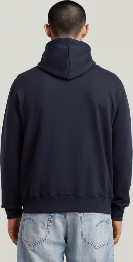 G-Star RAW Old Skool Zip Hoodie Donkerblauw Heren - Foto 4
