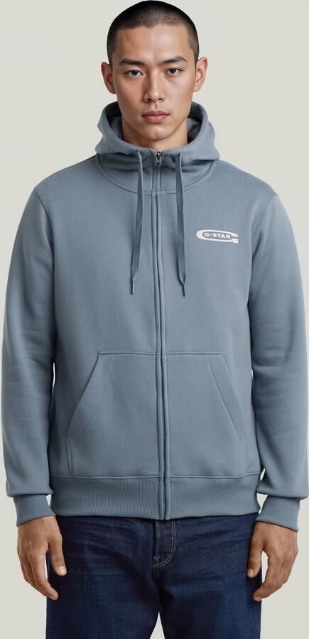 G-Star RAW Old Skool Zip Hoodie Grijs Heren - Foto 7