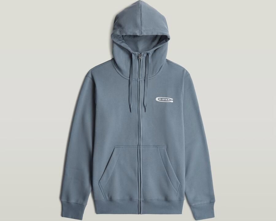 G-Star RAW Old Skool Zip Hoodie Grijs Heren - Foto 2