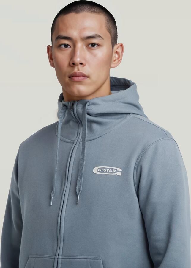 G-Star RAW Old Skool Zip Hoodie Grijs Heren - Foto 3