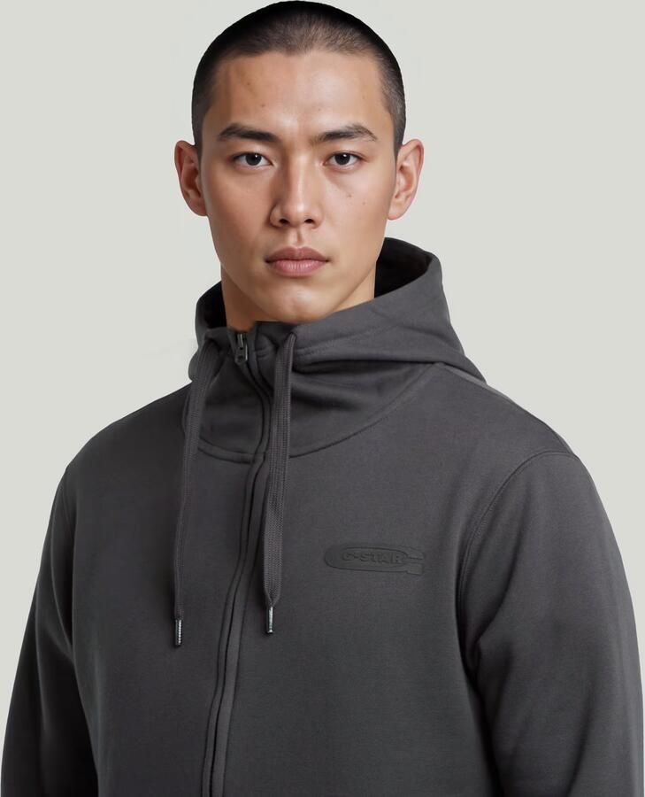 G-Star RAW Old Skool Zip Hoodie Grijs Heren - Foto 2