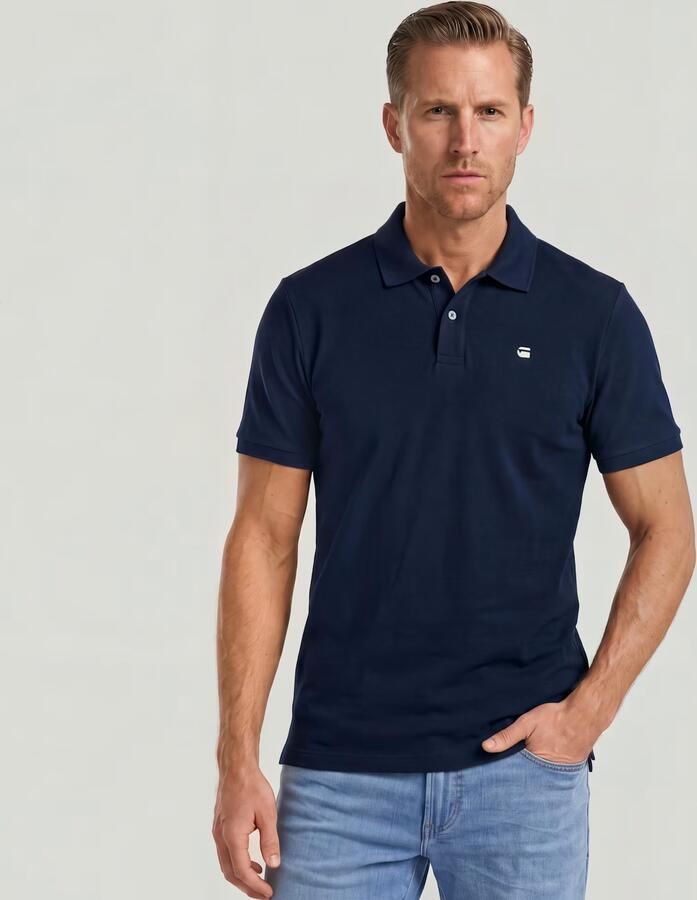 G-Star RAW Oluv Regular Polo Donkerblauw Heren