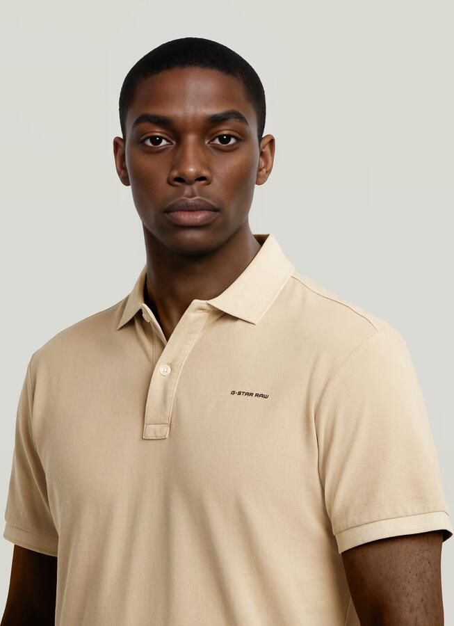 G-Star RAW Oluv Slim Polo Beige Heren - Foto 3