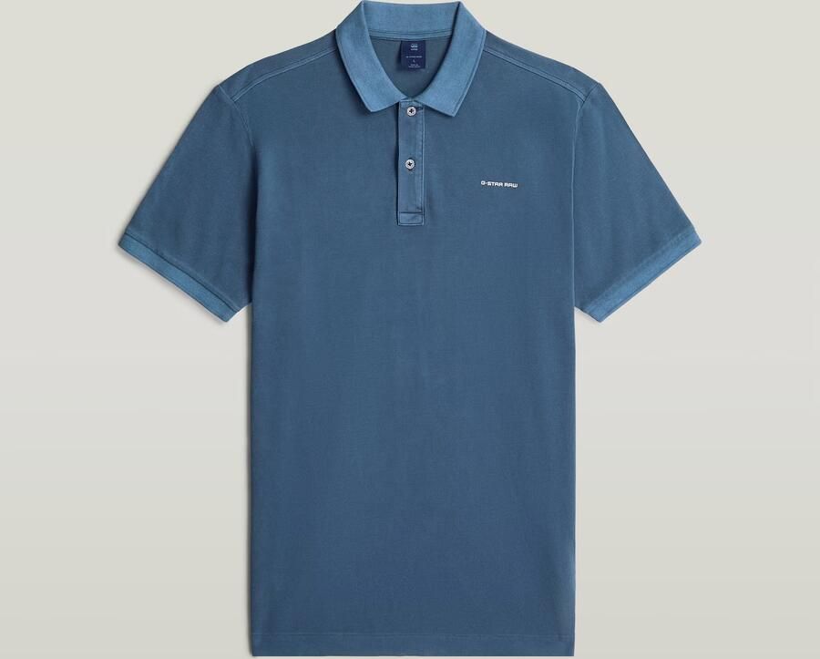 G-Star RAW Oluv Slim Polo Midden blauw Heren - Foto 3