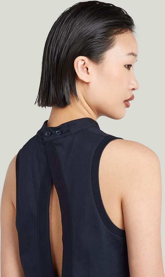 G-Star RAW Open Back Knit Tanktop Donkerblauw Dames - Foto 3