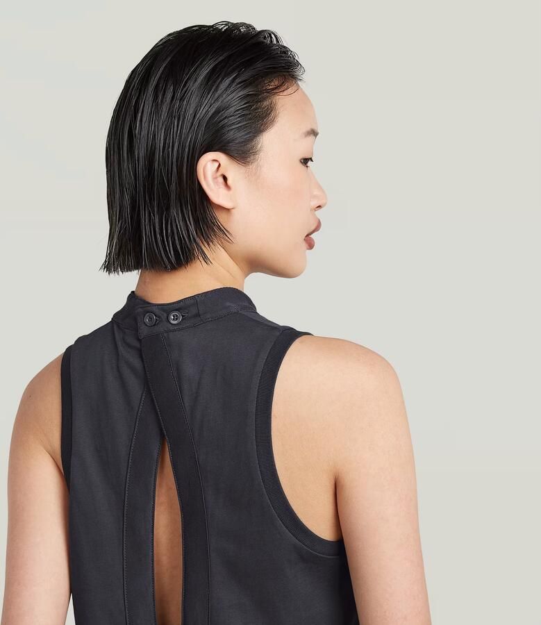 G-Star RAW Open Back Knit Tanktop Grijs Dames