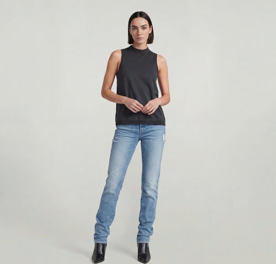 G-Star RAW Open Back Knit Tanktop Grijs Dames - Foto 3