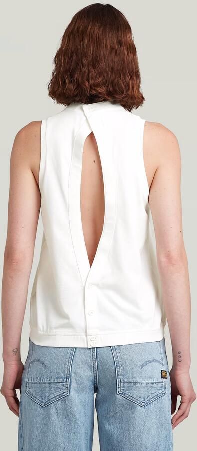 G-Star RAW Open Back Knit Tanktop Wit Dames - Foto 6