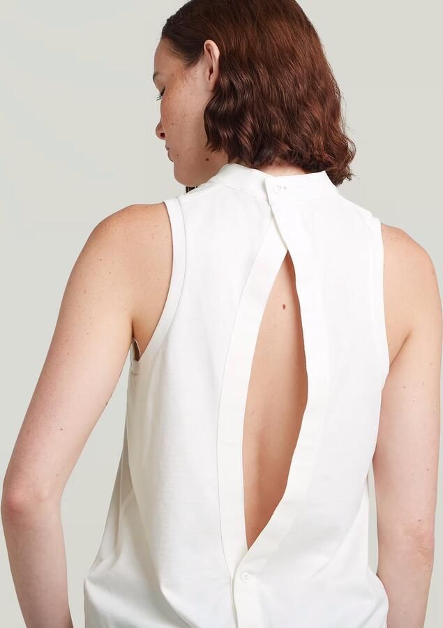 G-Star RAW Open Back Knit Tanktop Wit Dames - Foto 3