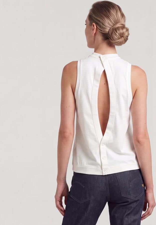 G-Star RAW Open Back Knit Tanktop Wit Dames - Foto 5