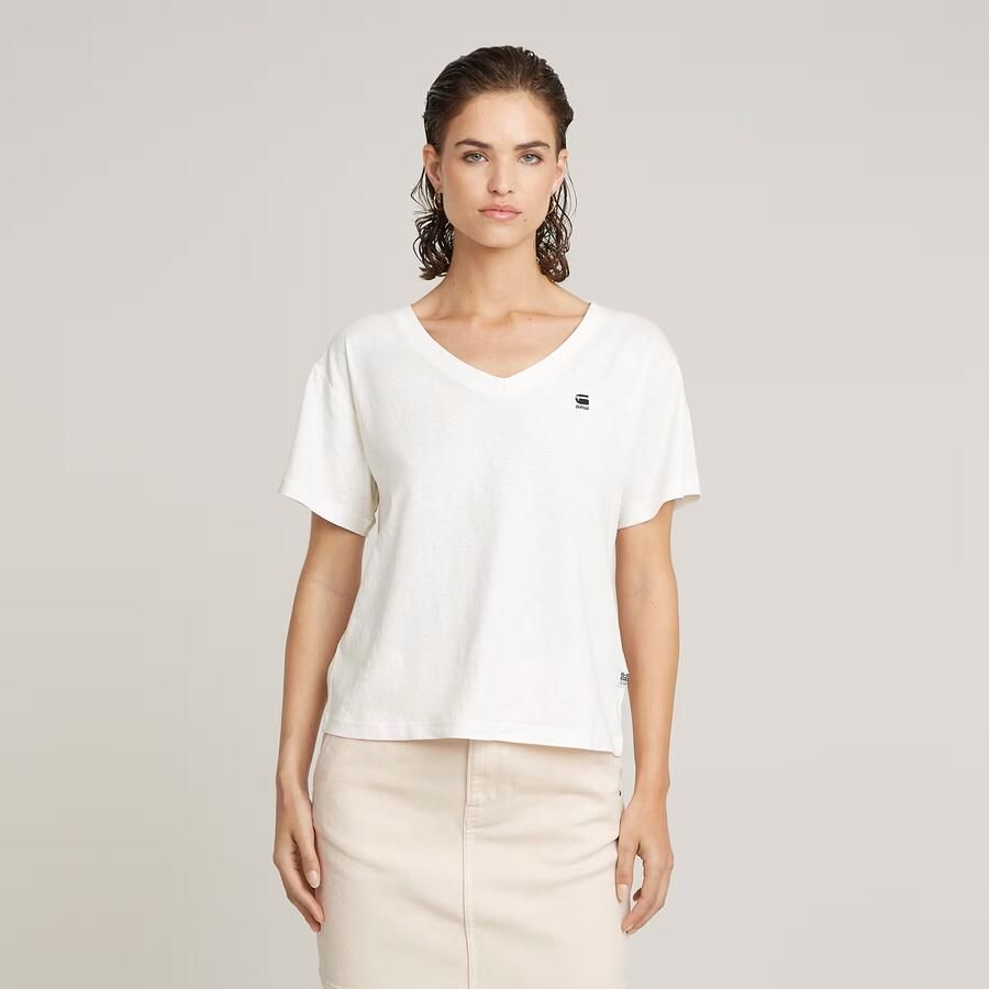 G-Star RAW Open V-Hals Relaxed Top Wit Dames - Foto 7
