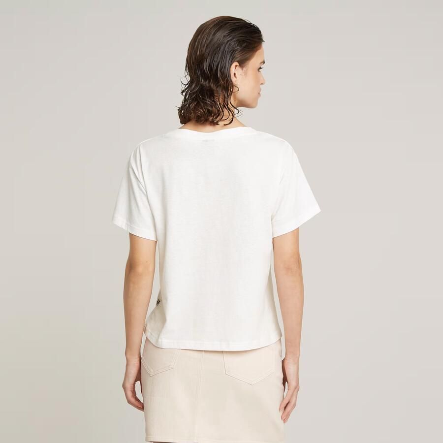 G-Star RAW Open V-Hals Relaxed Top Wit Dames