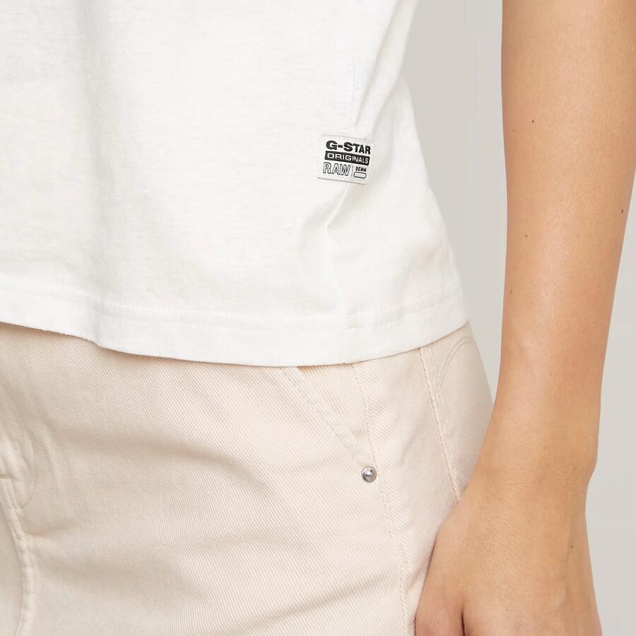 G-Star RAW Open V-Hals Relaxed Top Wit Dames - Foto 3