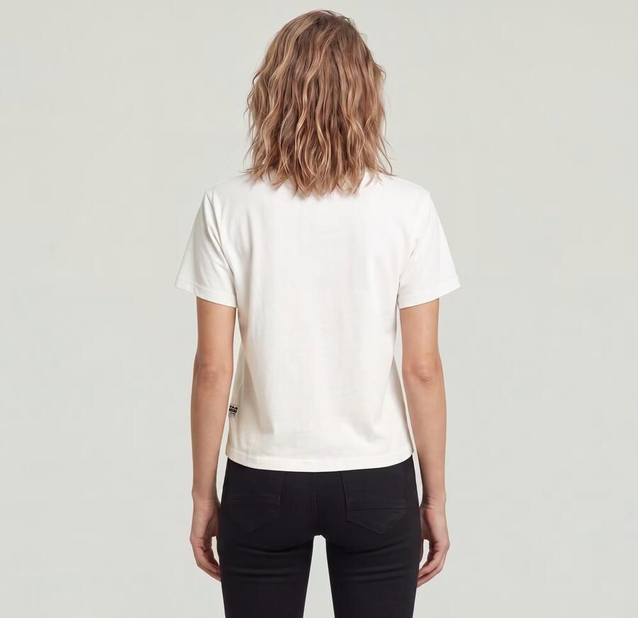 G-Star RAW Open V-Hals Relaxed Top Wit Dames - Foto 7