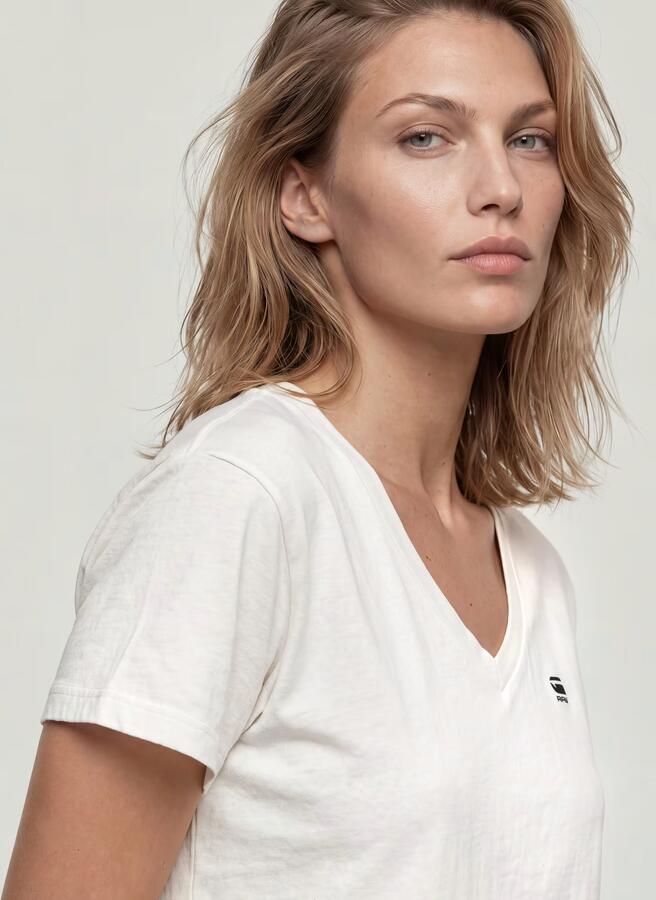 G-Star RAW Open V-Hals Relaxed Top Wit Dames - Foto 9