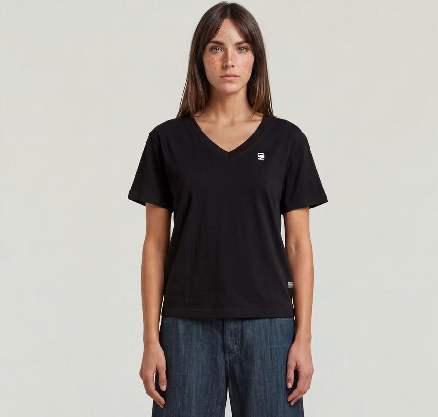 G-Star RAW Open V-Hals Relaxed Top Zwart Dames - Foto 7