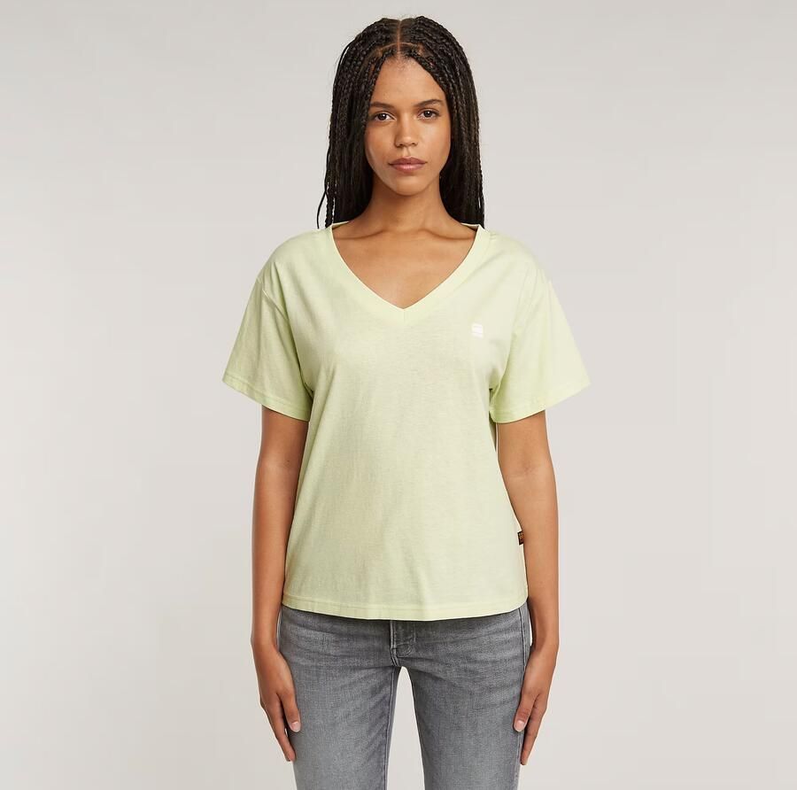 G-Star RAW Open V-neck Relaxed T-shirt Groen Dames - Foto 7