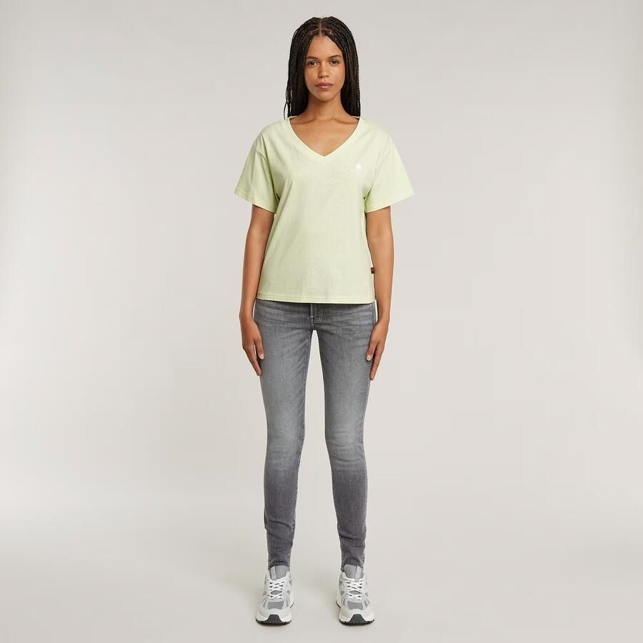 G-Star RAW Open V-neck Relaxed T-shirt Groen Dames - Foto 2