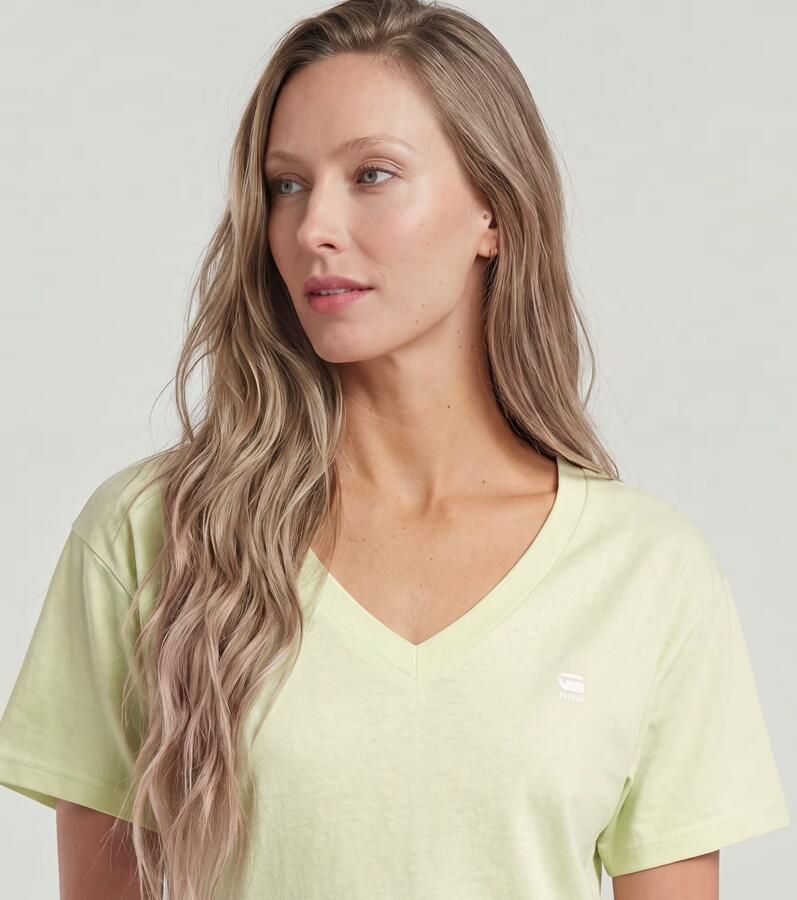 G-Star RAW Open V-neck Relaxed T-shirt Groen Dames - Foto 3