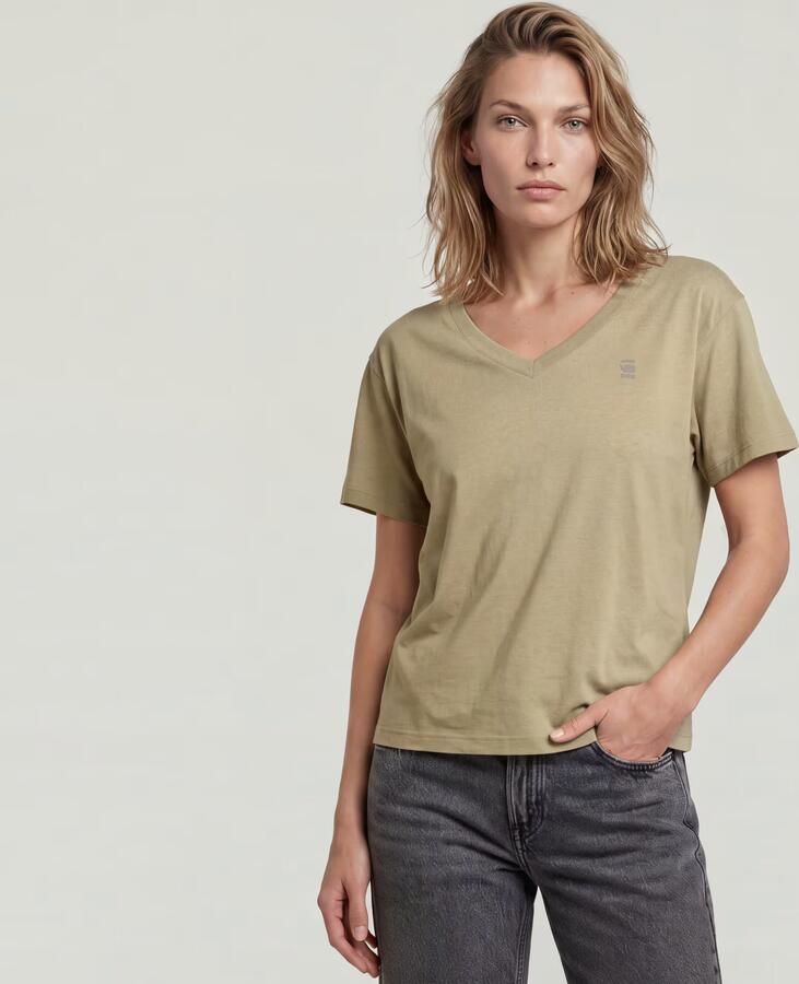 G-Star RAW Open V Relaxed Top Beige Dames - Foto 5