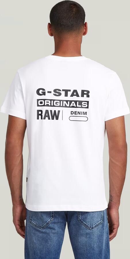 G-Star RAW Originals Back Print T-Shirt Wit Heren - Foto 4