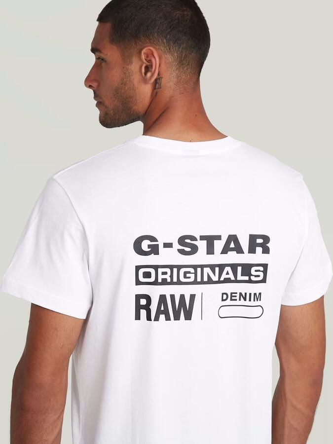 G-Star RAW Originals Back Print T-Shirt Wit Heren - Foto 2