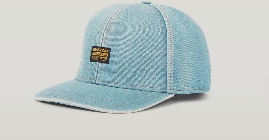 G-Star RAW Originals Denim Baseballcap Lichtblauw Heren