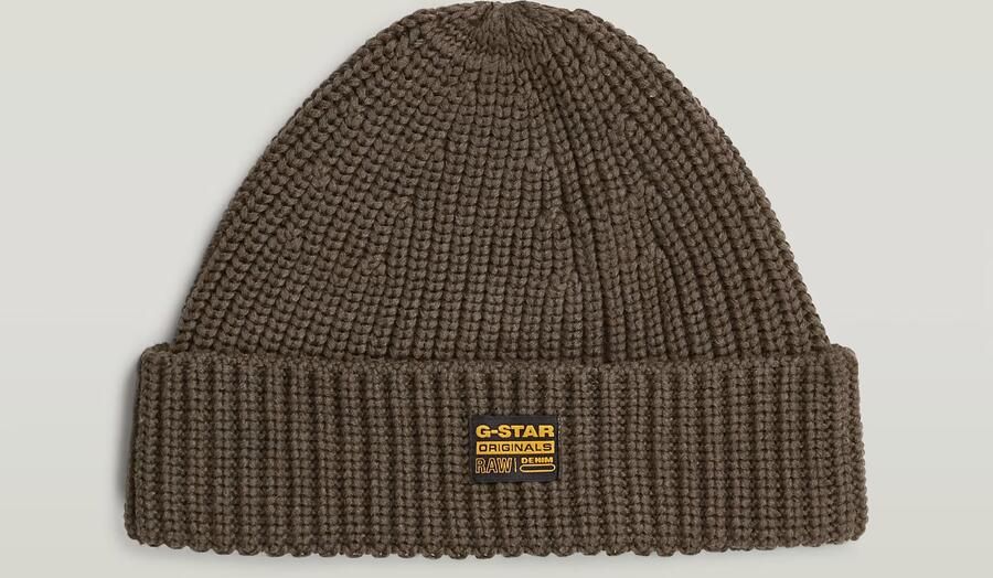 G-Star RAW Originals Fisherman Beanie Bruin Heren