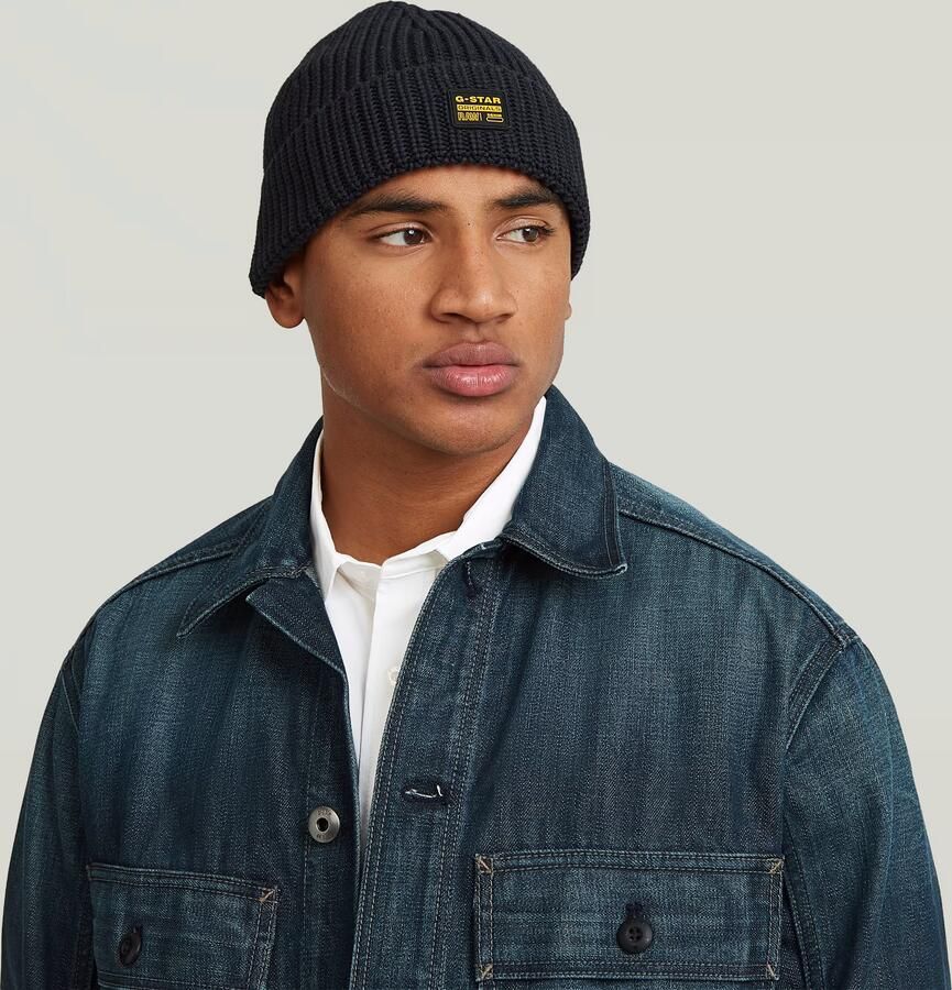G-Star RAW Originals Fisherman Beanie Donkerblauw Heren - Foto 3
