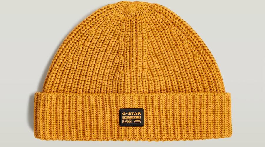 G-Star RAW Originals Fisherman Beanie Geel Heren