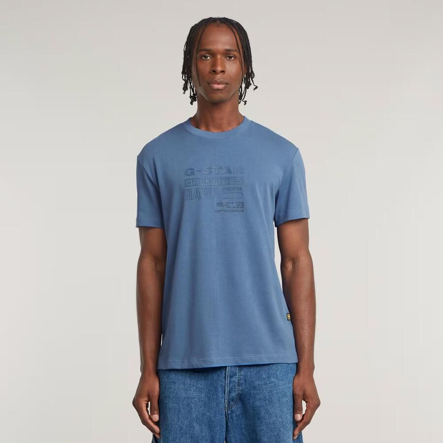 G-Star RAW Originals T-Shirt Midden blauw Heren - Foto 6