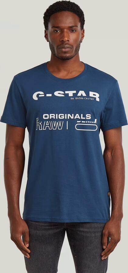 G-Star RAW Originals T-Shirt Midden blauw Heren - Foto 7
