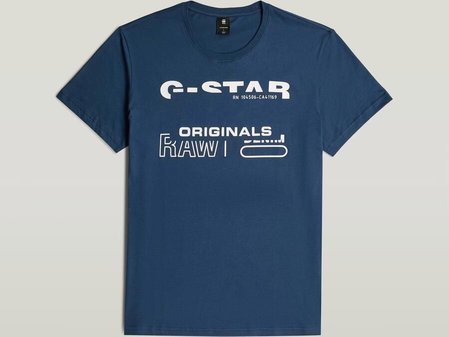 G-Star RAW Originals T-Shirt Midden blauw Heren - Foto 3