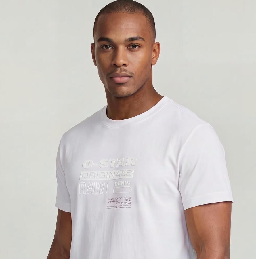 G-Star Raw T-shirt met labelprint model 'Originals' - Foto 4