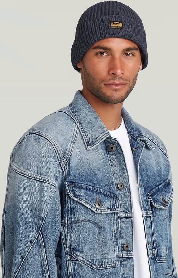 G-Star RAW Originals Vissersbeanie Donkerblauw - Foto 2