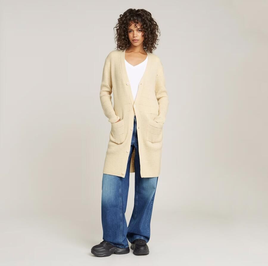 G-Star RAW Oristel Gebreid Vest Beige Dames - Foto 5