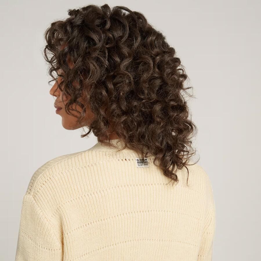 G-Star RAW Oristel Gebreid Vest Beige Dames - Foto 3