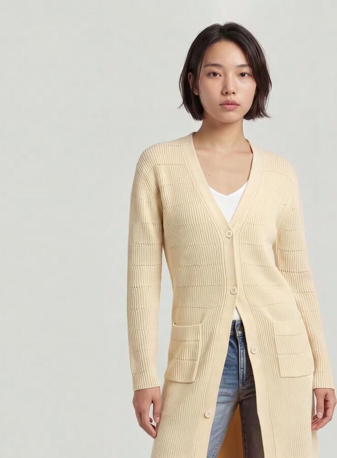 G-Star RAW Oristel Gebreid Vest Beige Dames - Foto 5
