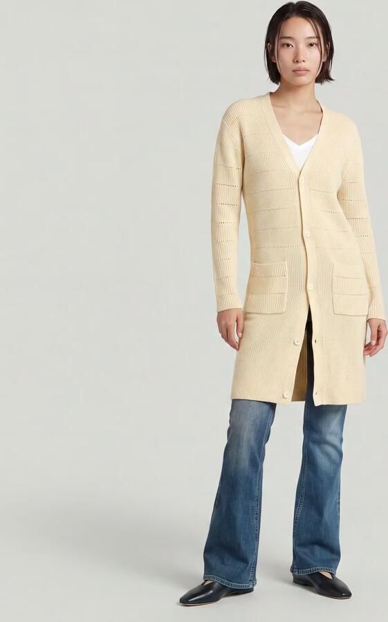 G-Star RAW Oristel Gebreid Vest Beige Dames - Foto 6