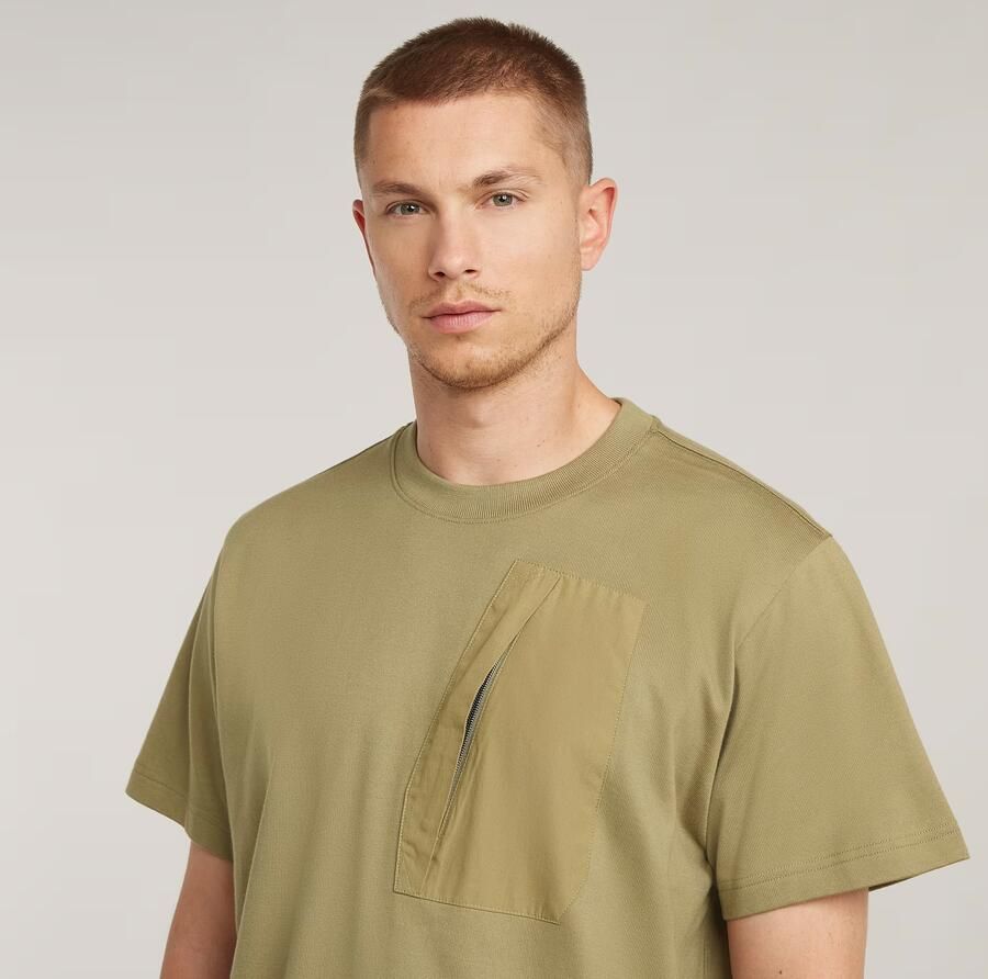 G-Star RAW Outdoor Woven Pocket Loose T-Shirt Groen Heren - Foto 5