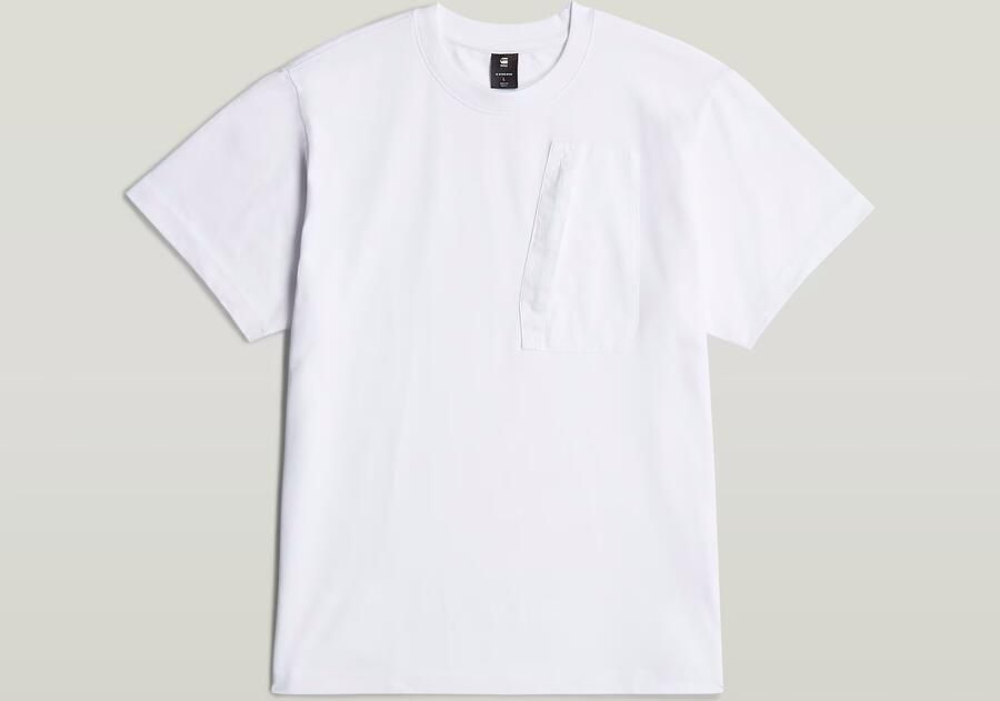 G-Star RAW Outdoor Woven Pocket Loose T-Shirt Wit Heren - Foto 6