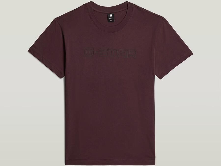 G-Star RAW Outline Corporate Script Logo T-Shirt Paars Heren - Foto 3