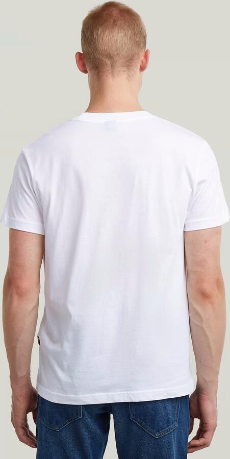 G-Star RAW Outline Corporate Script Logo T-Shirt Wit Heren - Foto 4