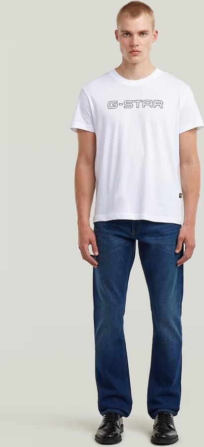 G-Star RAW Outline Corporate Script Logo T-Shirt Wit Heren - Foto 5